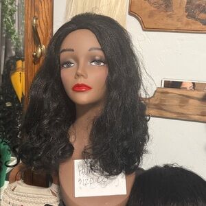 # 1 - Human Hair Black Curly Wig for Women